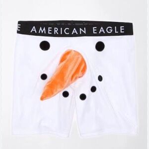 American Eagle Outfitters White and Orange Boxer Briefs